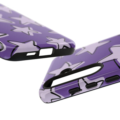 Violet Purple Doodle Star Phone Case