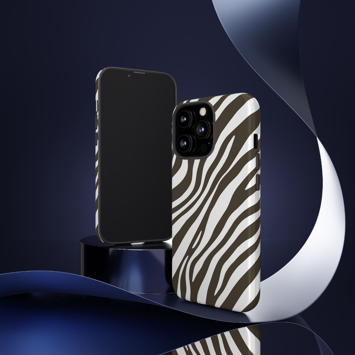 Modern Mocha Zebra Print Phone Case