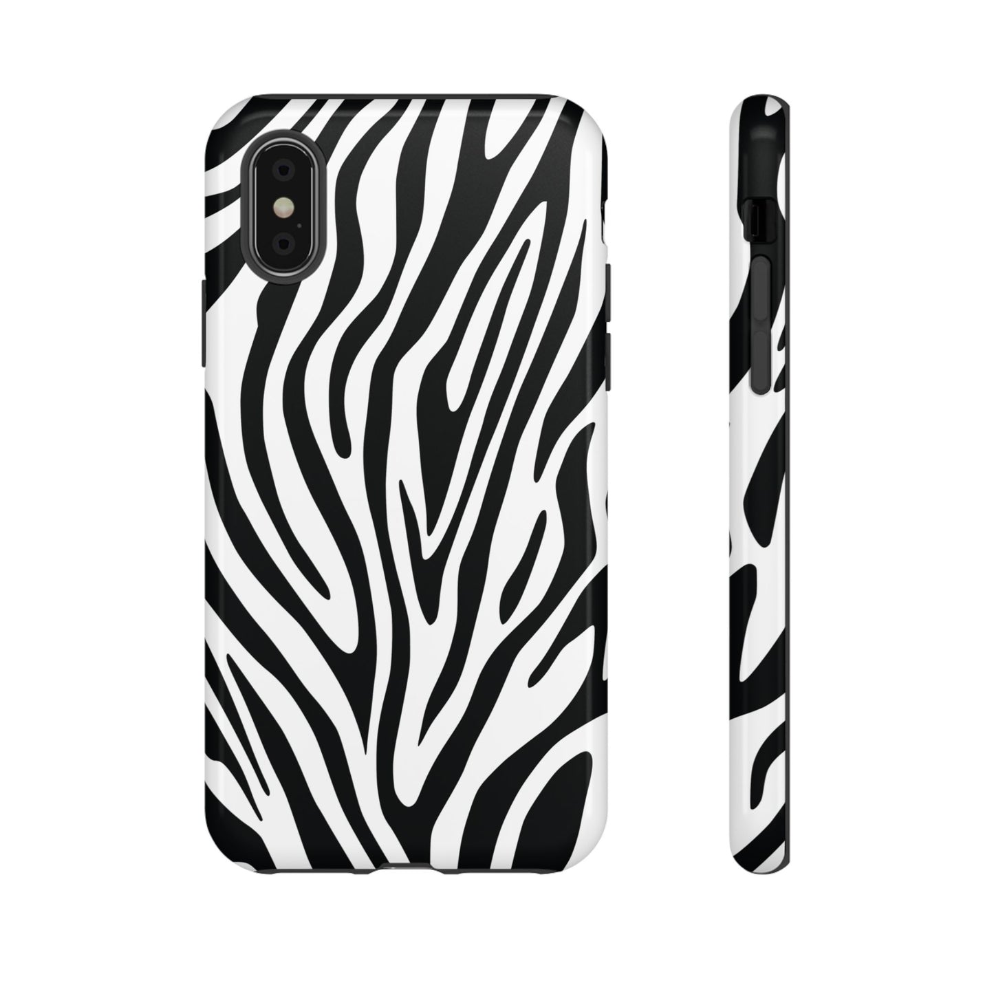 Classic Monochrome Tiger Print Phone Case