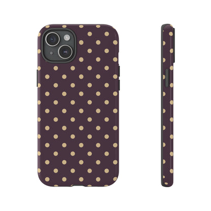 Purple with Yellow Dot Pattern Phone Case
