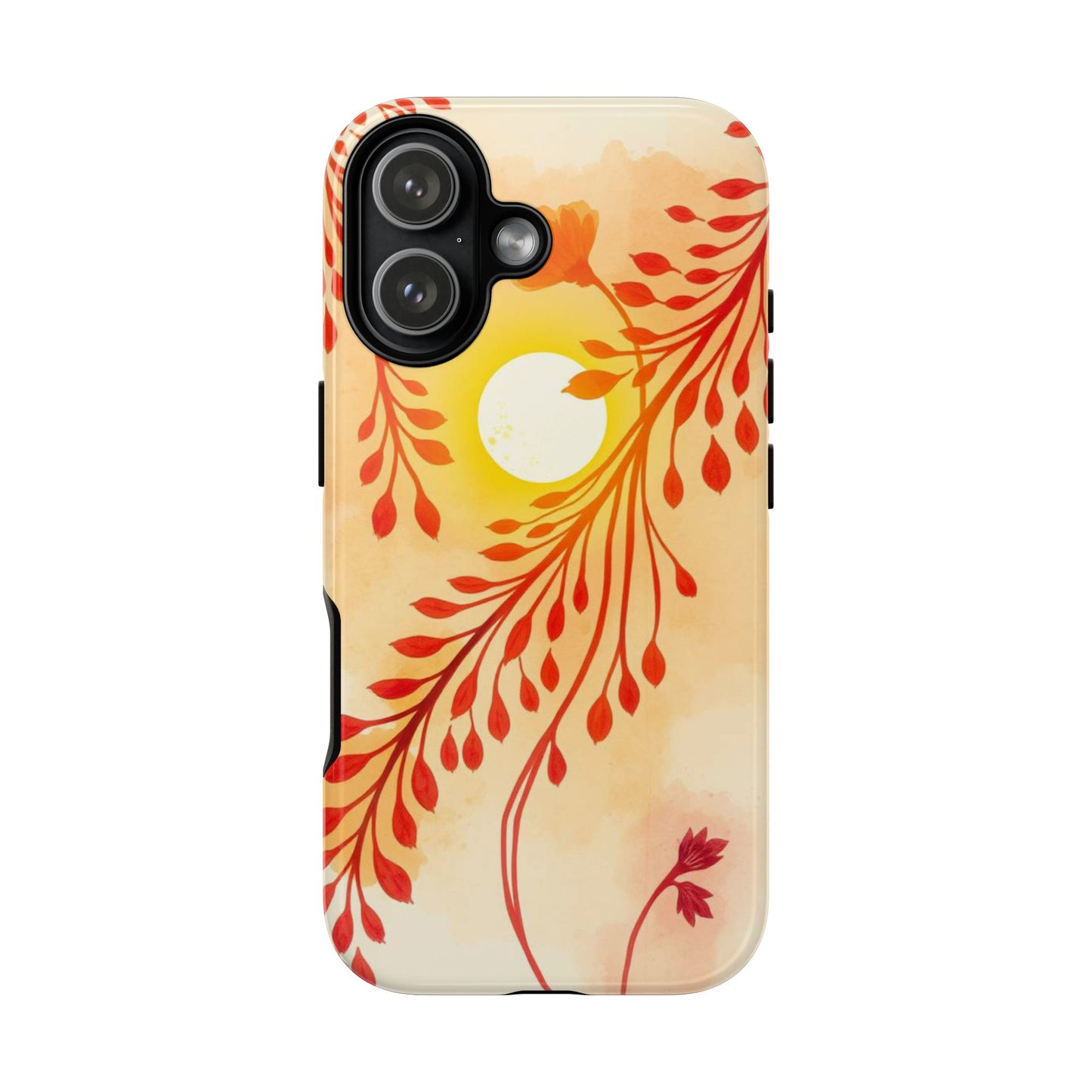 iPhone 17 / Glossy Phone Case - Boho Chic Watercolour Sunset Design Phone Case