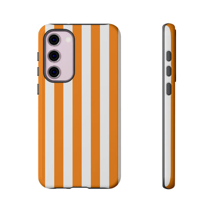 Samsung Galaxy S23 Plus / Glossy Phone Case - Simple Yellow & White Stripe Pattern Phone Case