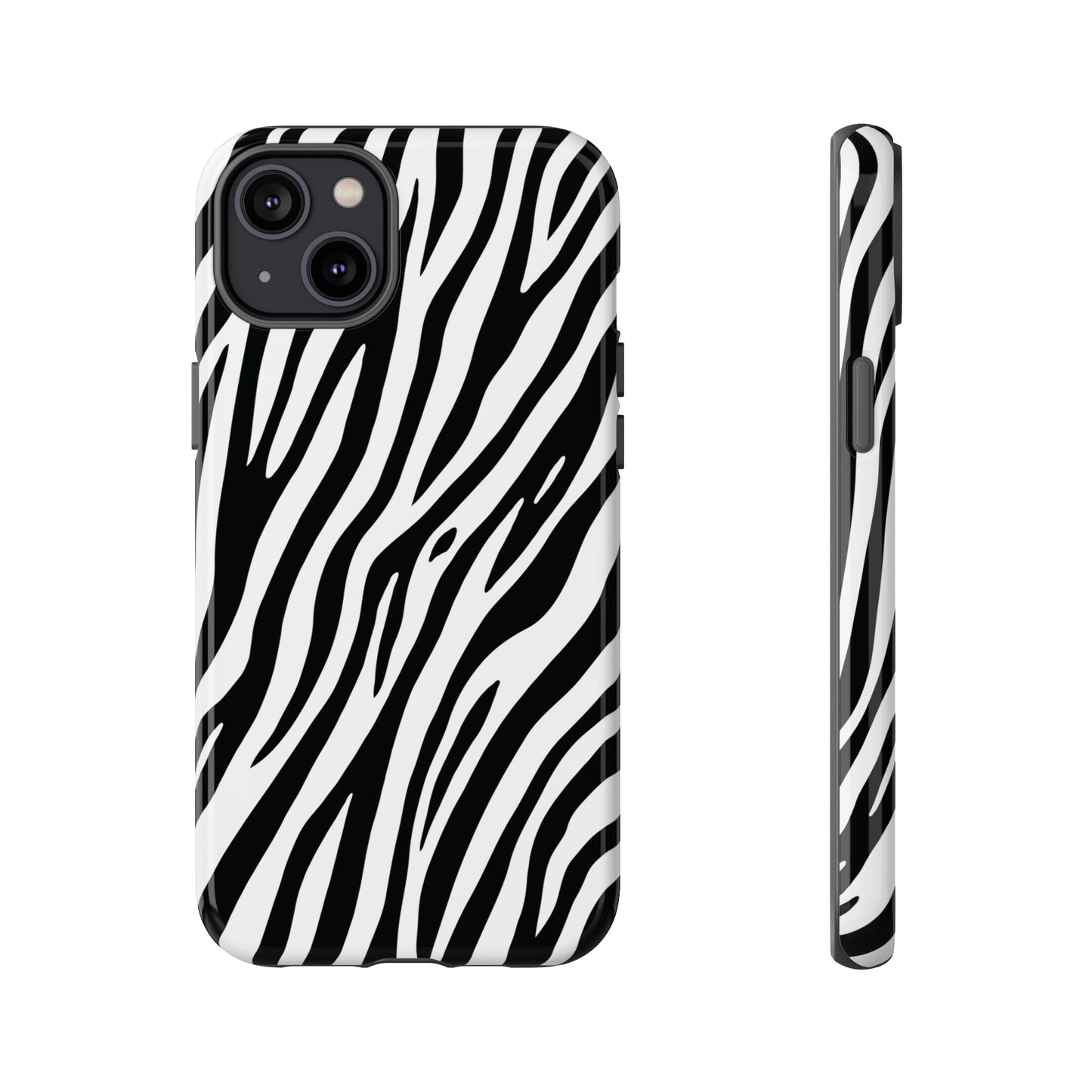 Monochrome Tiger Print Phone Case