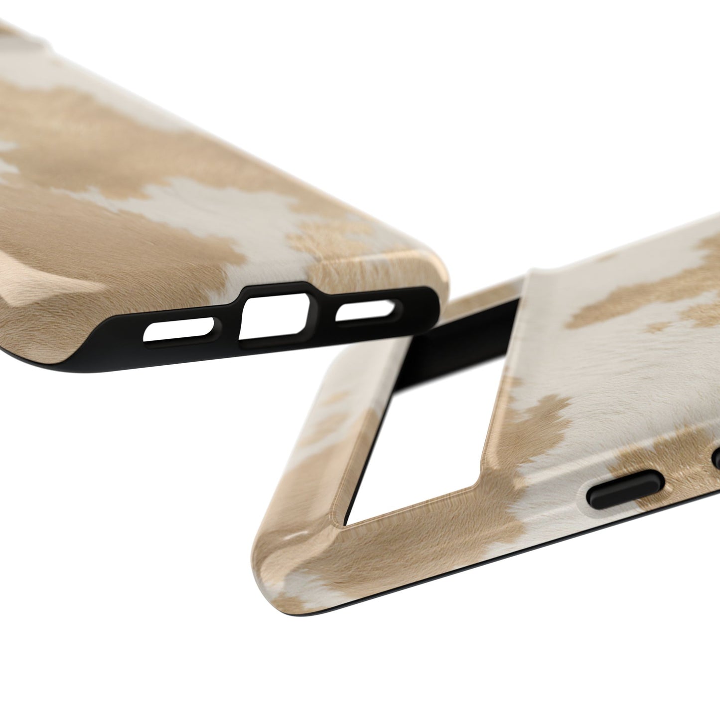 Elegant Champagne Cow Print Phone Case