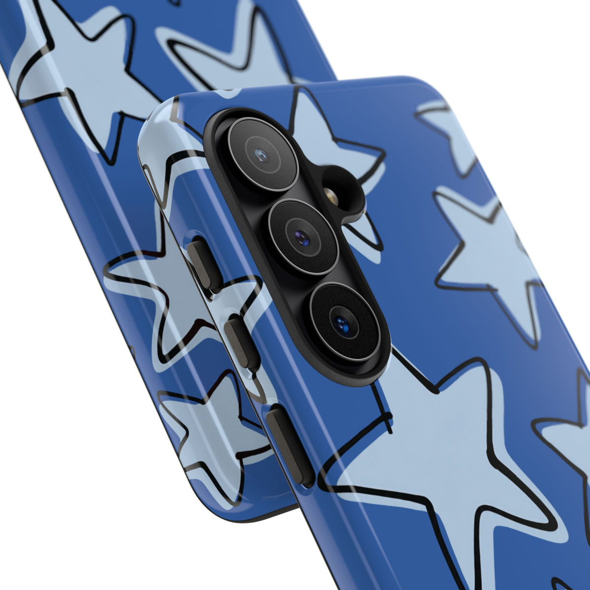 Cobalt Blue Doodle Star Phone Case