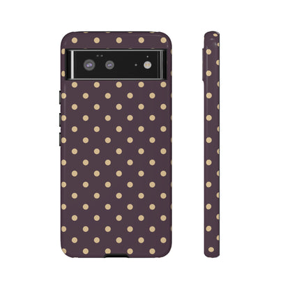 Purple with Yellow Dot Pattern Phone Case