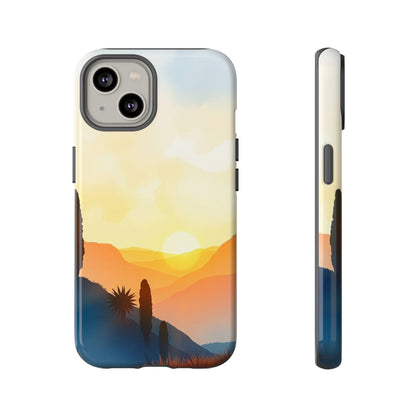 iPhone 14 / Glossy Phone Case - Watercolour Sunset Design Phone Case