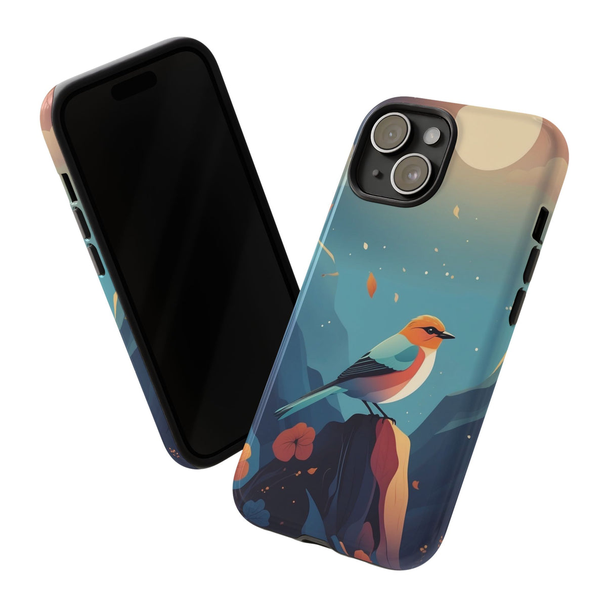 Stylised Bird Design Phone Case - Multicolor Phone Case