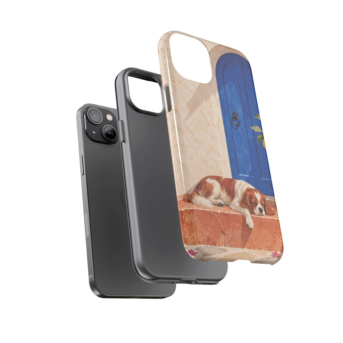 Cavalier King Charles Spaniel Blue Door Siesta Phone Case - Multicolor Phone Case