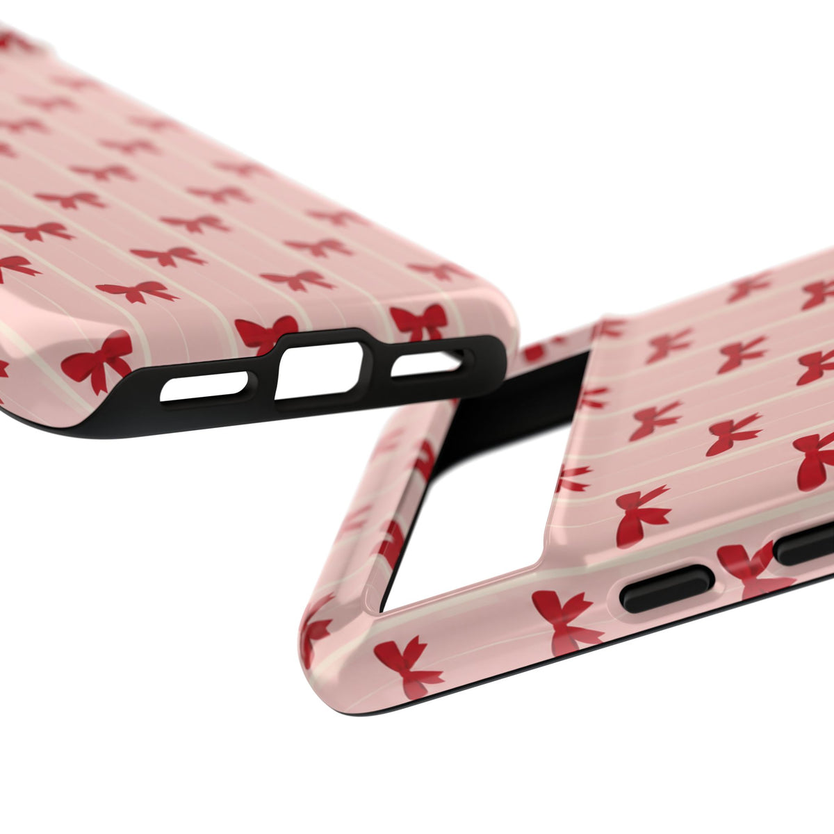 Retro Cherry Red Bow Pattern Phone Case