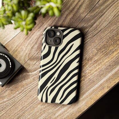 Modern Neutral Zebra Print Phone Case