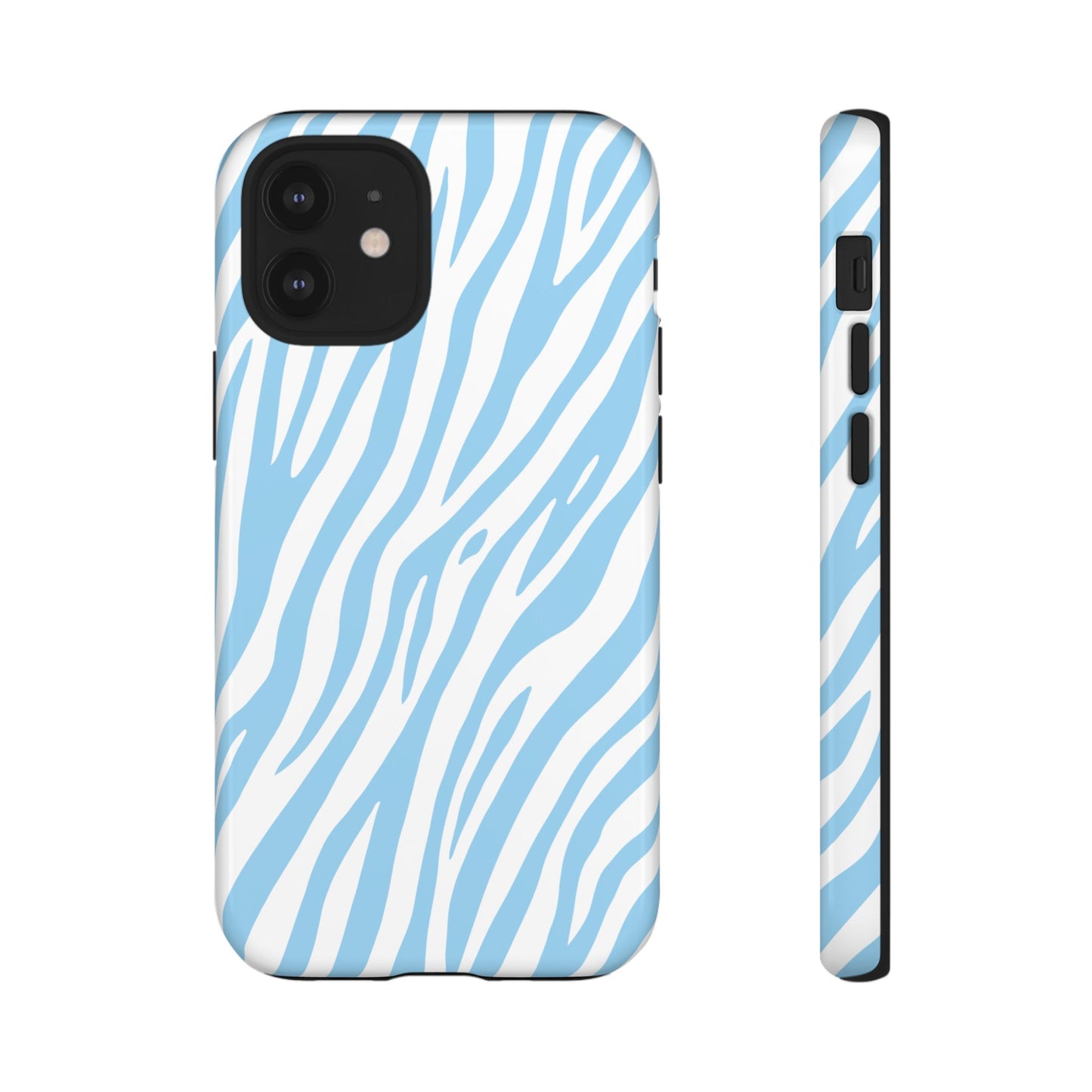 Sky Blue Tiger Print Phone Case