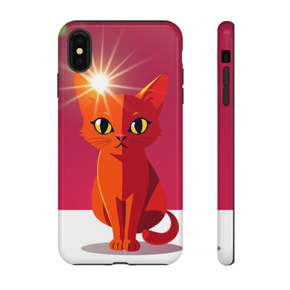 iPhone XS MAX / Glossy Phone Case - Flashing Cat Design Phone Case