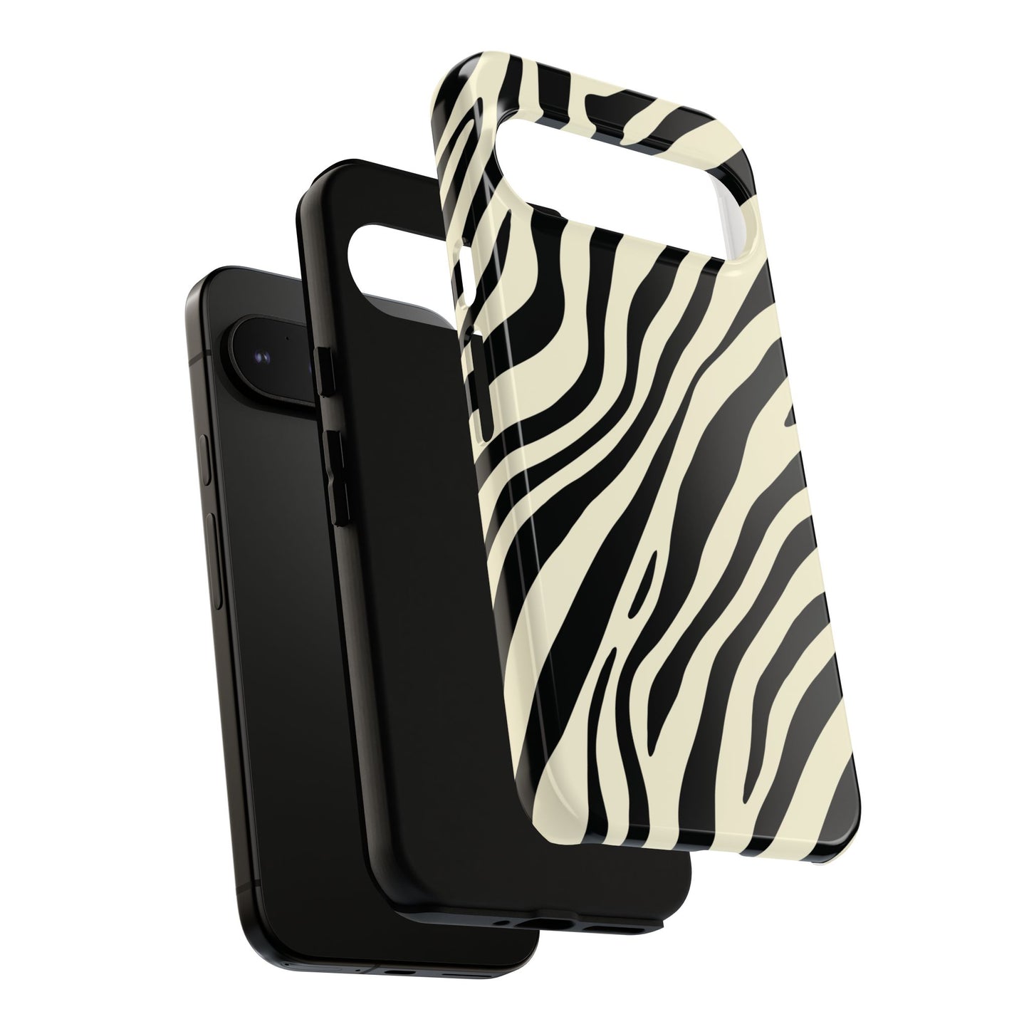 Modern Neutral Zebra Print Phone Case