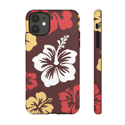 iPhone 11 / Glossy Phone Case - ’Hibiscus Retro Pattern #2’ Phone Case