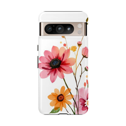 Watercolour Style Simple Wildflower Design Phone Case - Multicolor Phone Case - Google Pixel 8 Pro / Glossy