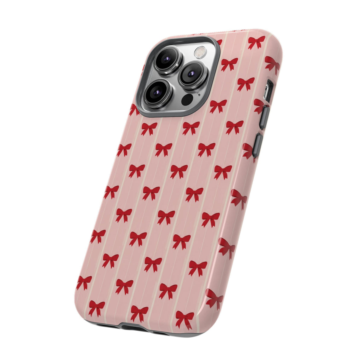 Retro Cherry Red Bow Pattern Phone Case