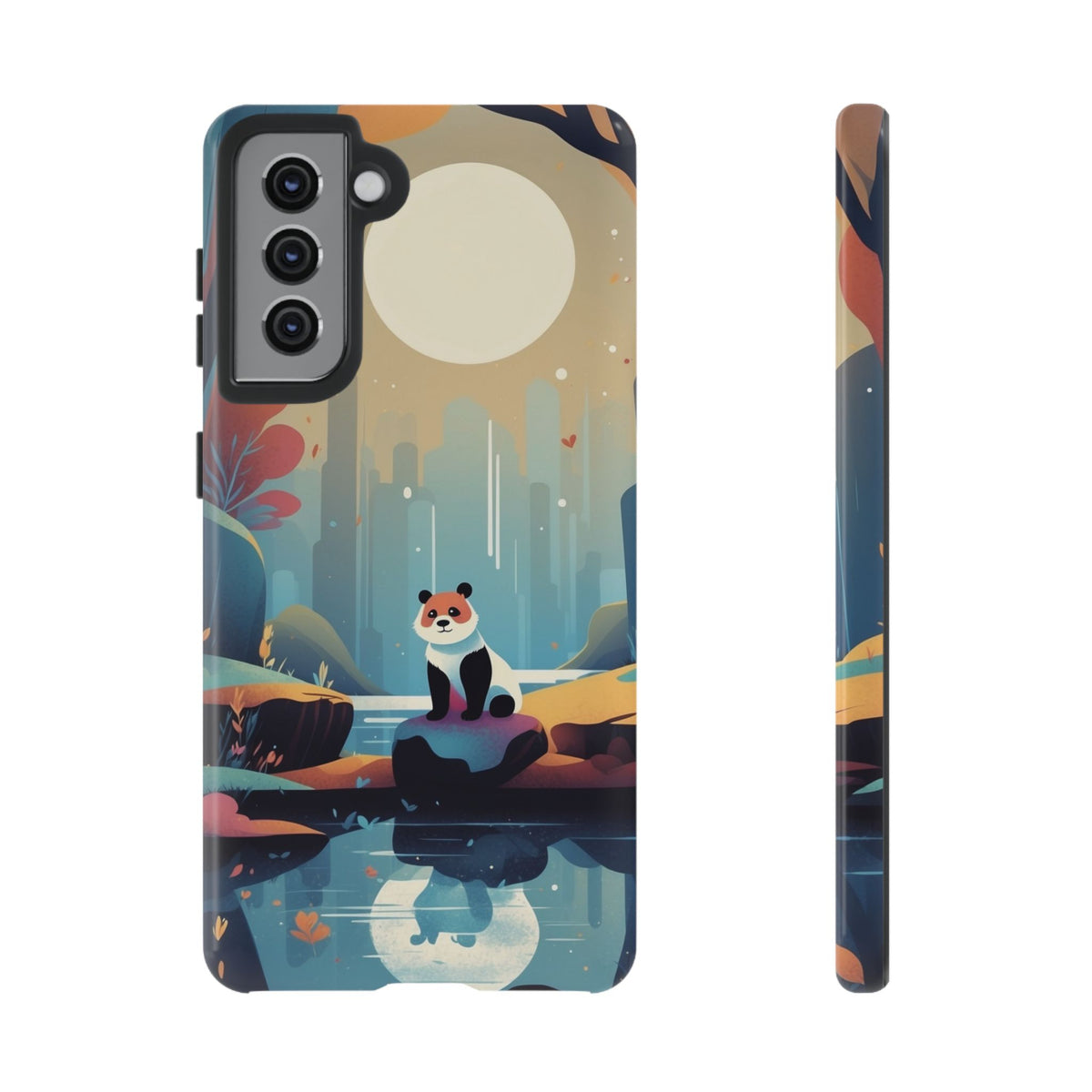 Stylised Panda Design Phone Case - Multicolor Phone Case - Samsung Galaxy S21 / Glossy