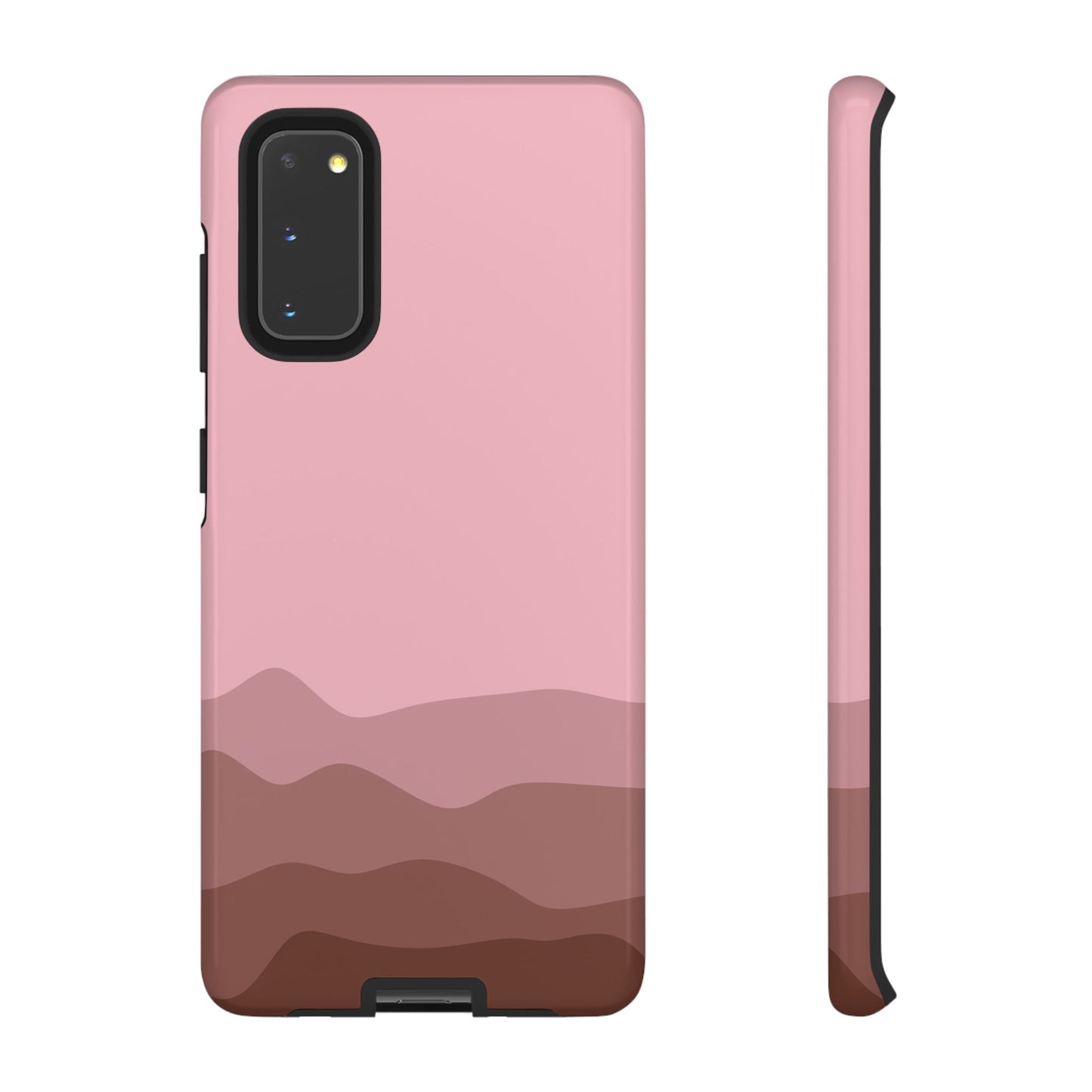 Pink Abstract Waves Protective Phone Case - Pink Phone Case - Samsung Galaxy S20 / Glossy