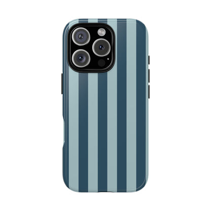 Blue Stripe Pattern Phone Case - Blue Phone Case - iPhone 16 Pro / Glossy
