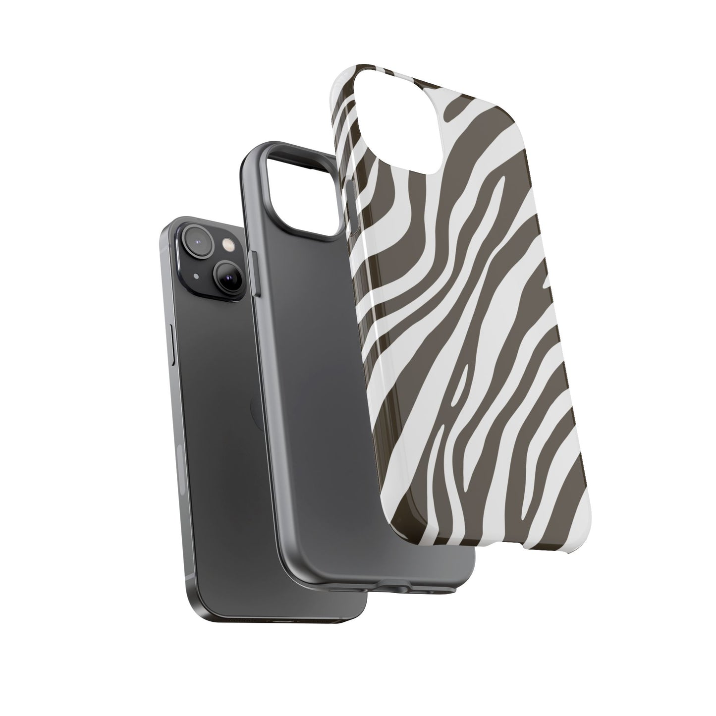 Modern Mocha Zebra Print Phone Case