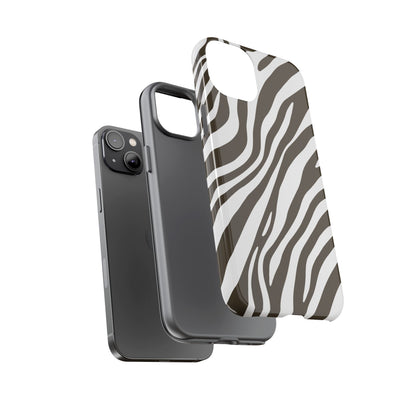 Modern Mocha Zebra Print Phone Case