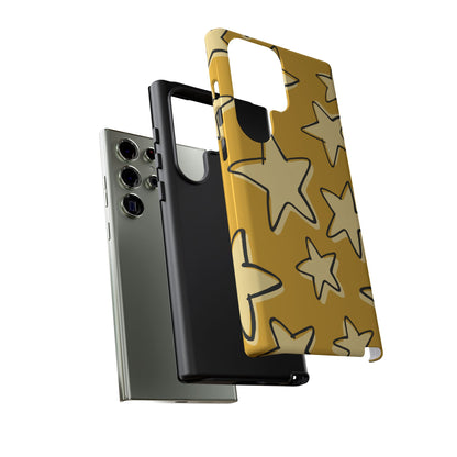 Golden Yellow Doodle Star Phone Case
