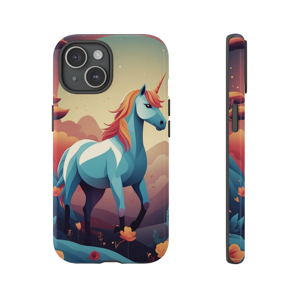 Stylised Unicorn Design Phone Case - Multicolor Phone Case - iPhone 15 / Glossy