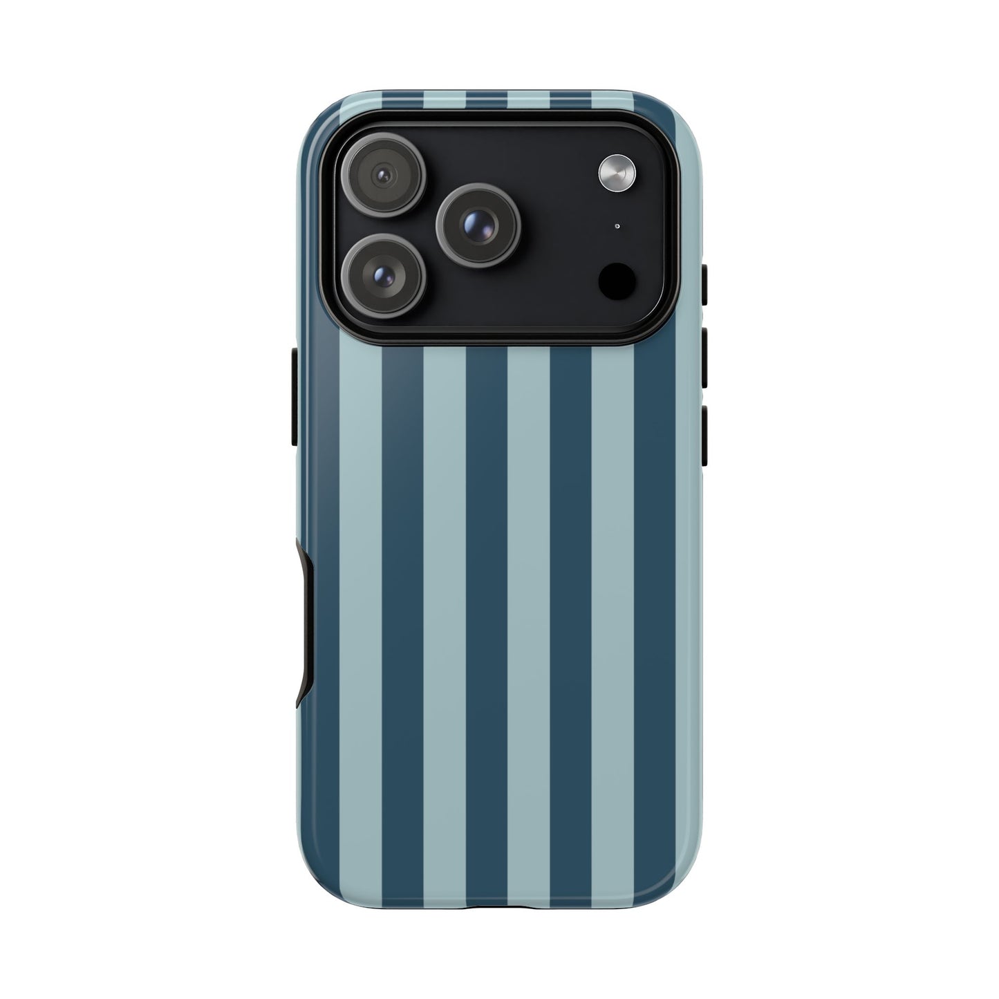 iPhone 17 Pro / Glossy Phone Case - ’Blue Stripe Pattern’ Phone Case