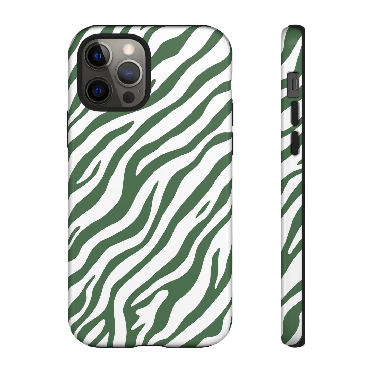 Stylish Sage Zebra Print Phone Case
