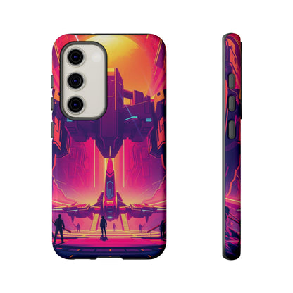 Samsung Galaxy S23 / Glossy Phone Case - Alien Landing Pad Design Phone Case