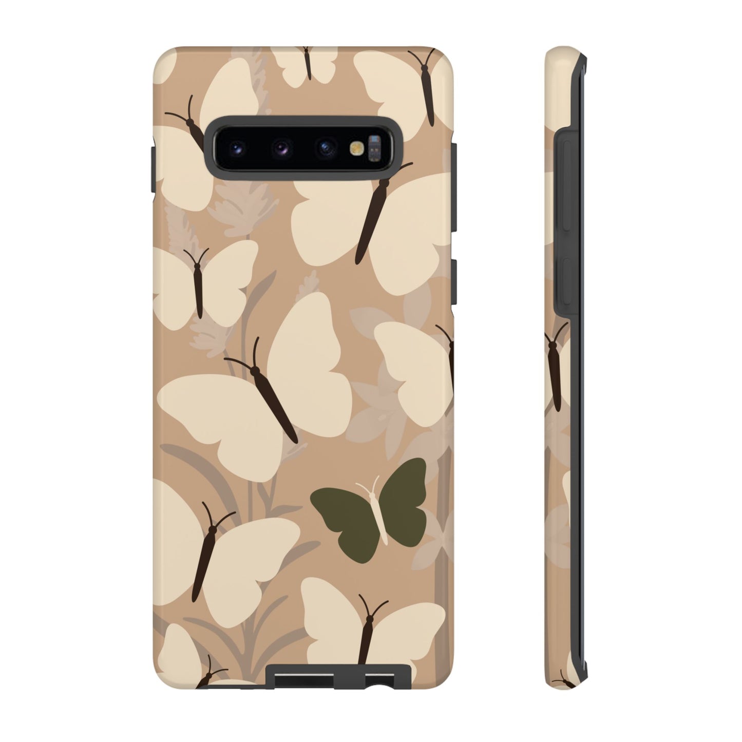 Phone Case - Minimalist Beige Butterfly Pattern Phone Case