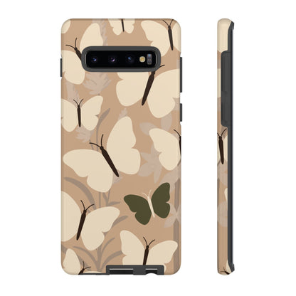 Phone Case - Minimalist Beige Butterfly Pattern Phone Case