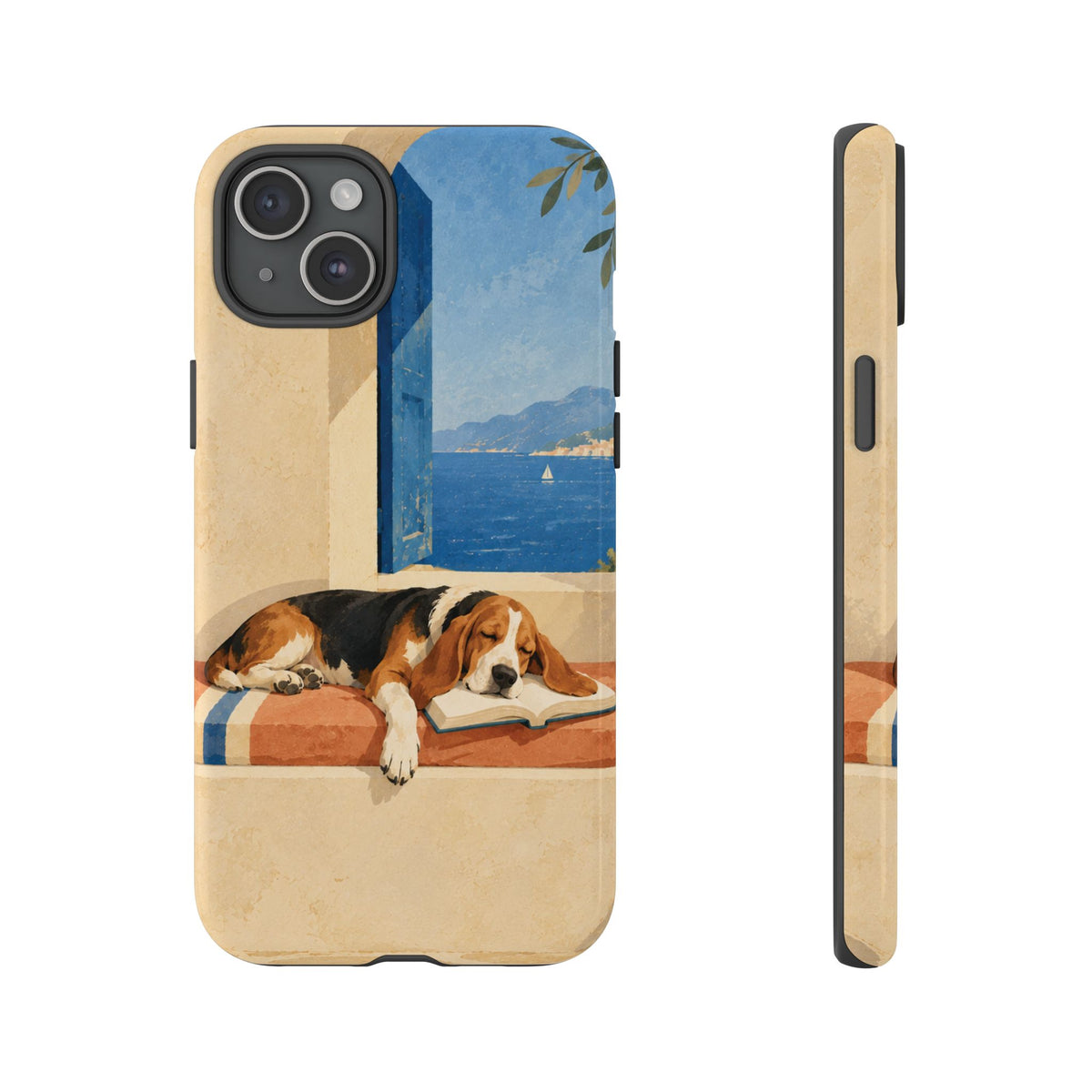 Basset Hound Unfinished Chapter Phone Case - Multicolor Phone Case - iPhone 15 Plus / Glossy