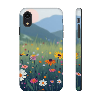 iPhone XR / Glossy Phone Case - Vibrant Meadow Design Phone Case