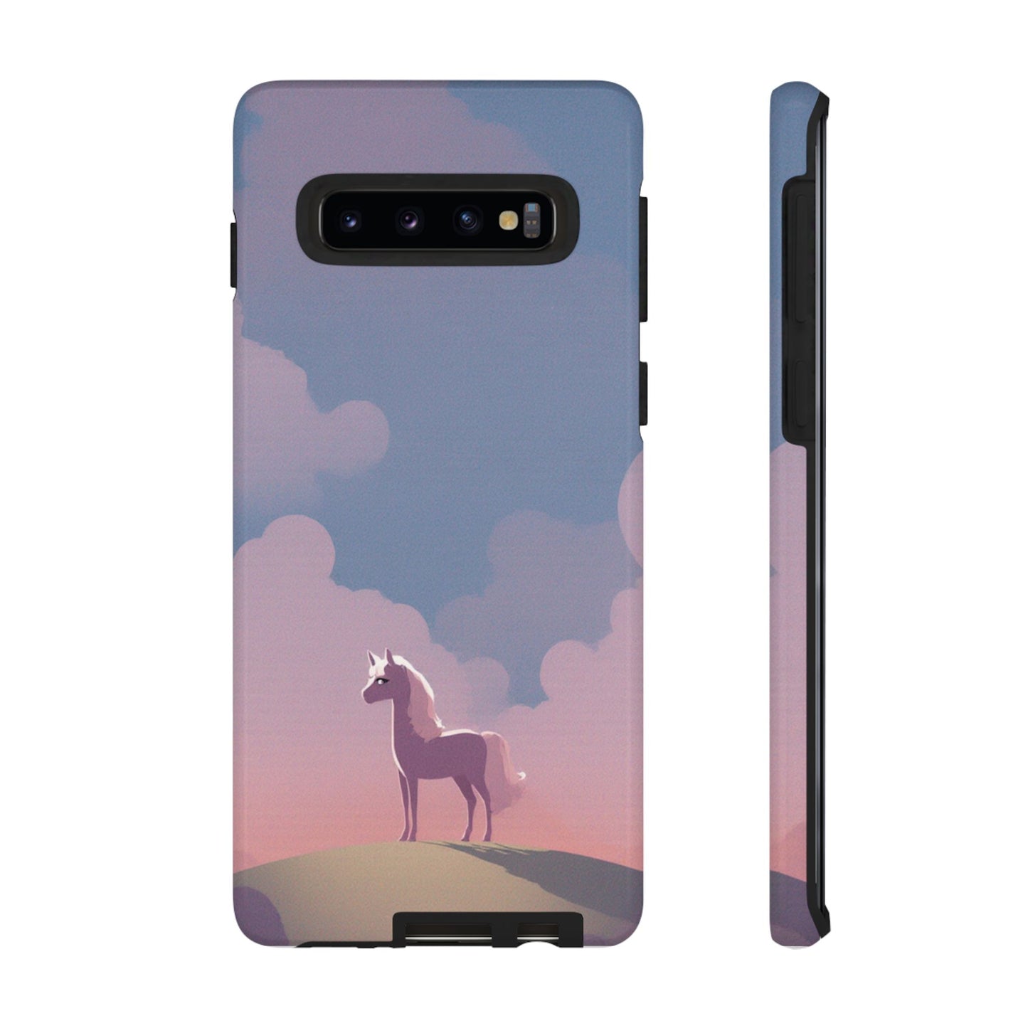 Samsung Galaxy S10 / Glossy Phone Case - Pony & Cloud Design Phone Case