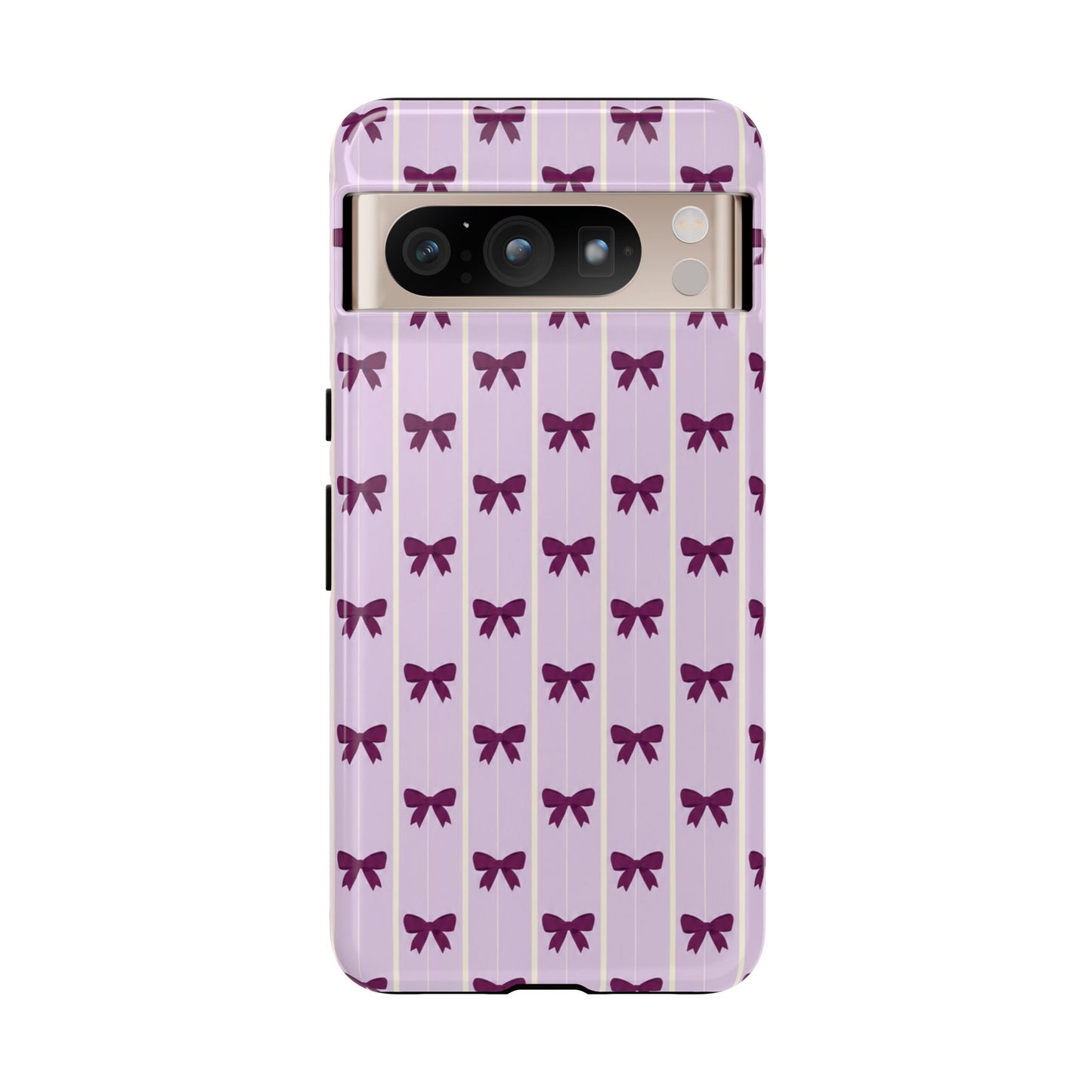 Retro Plum Purple Bow Pattern Phone Case