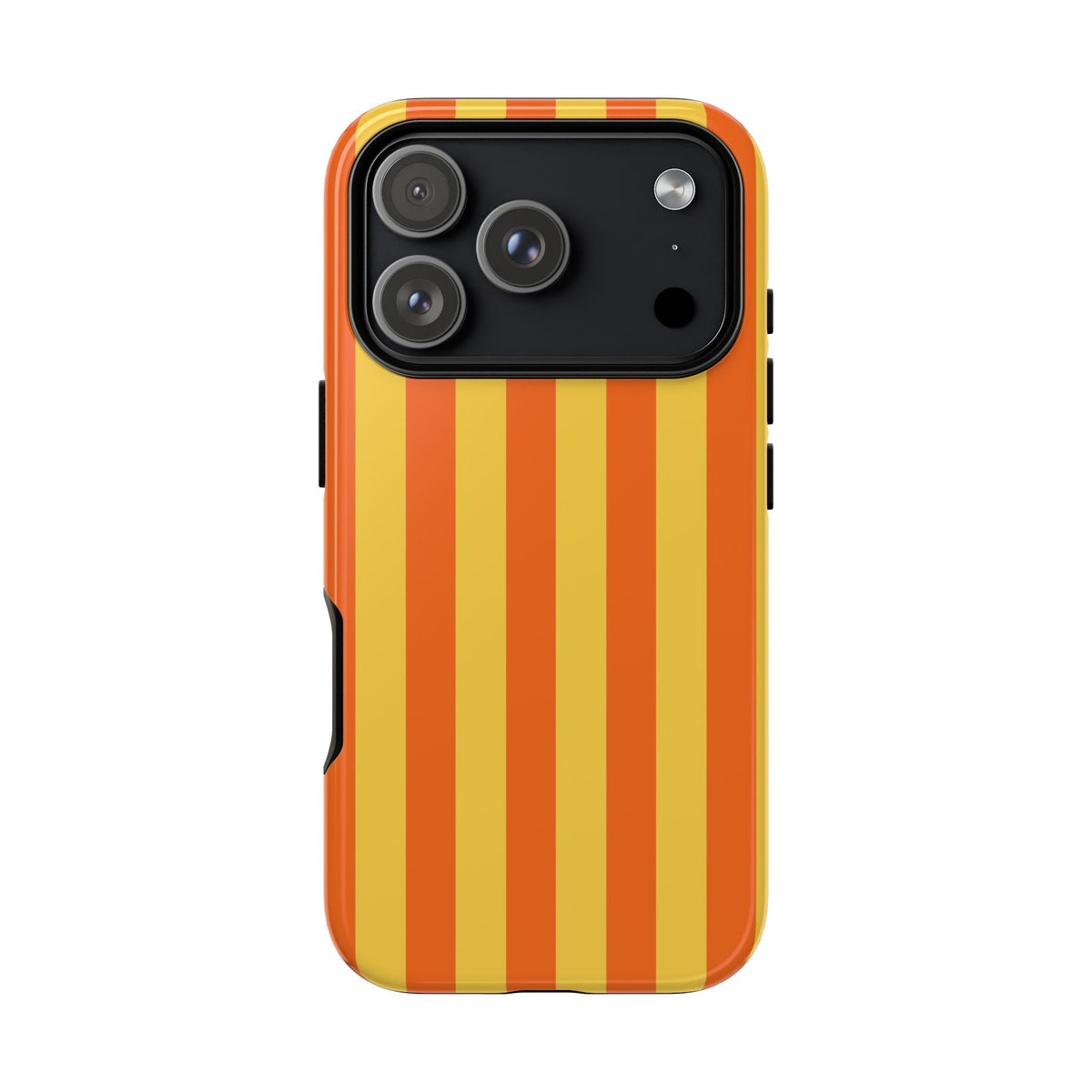 Trendy Orange & Yellow Stripe Pattern Phone Case - Yellow Phone Case - iPhone 17 Pro / Glossy