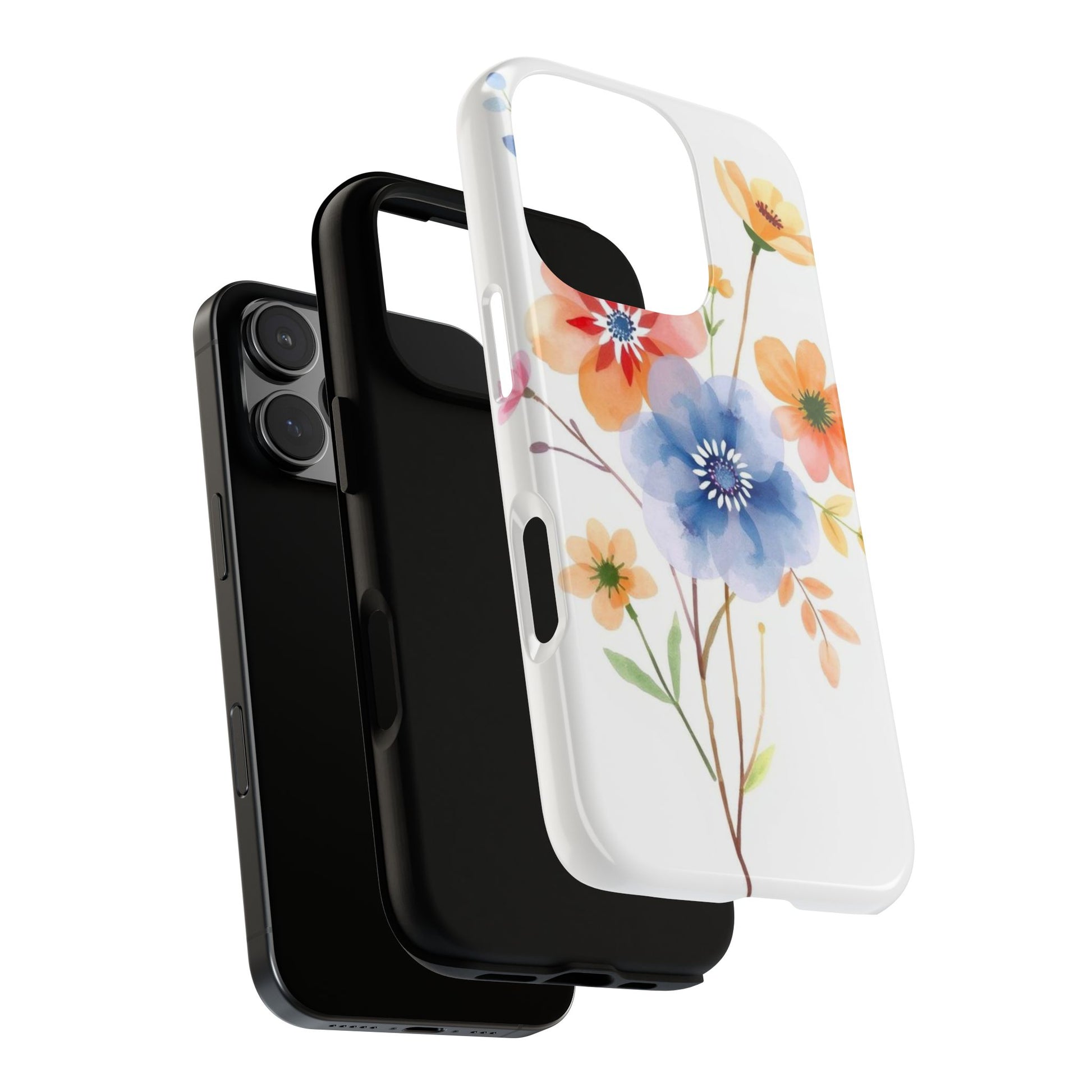 Phone Case - Boho Chic Watercolour Bouquet Pattern Phone Case