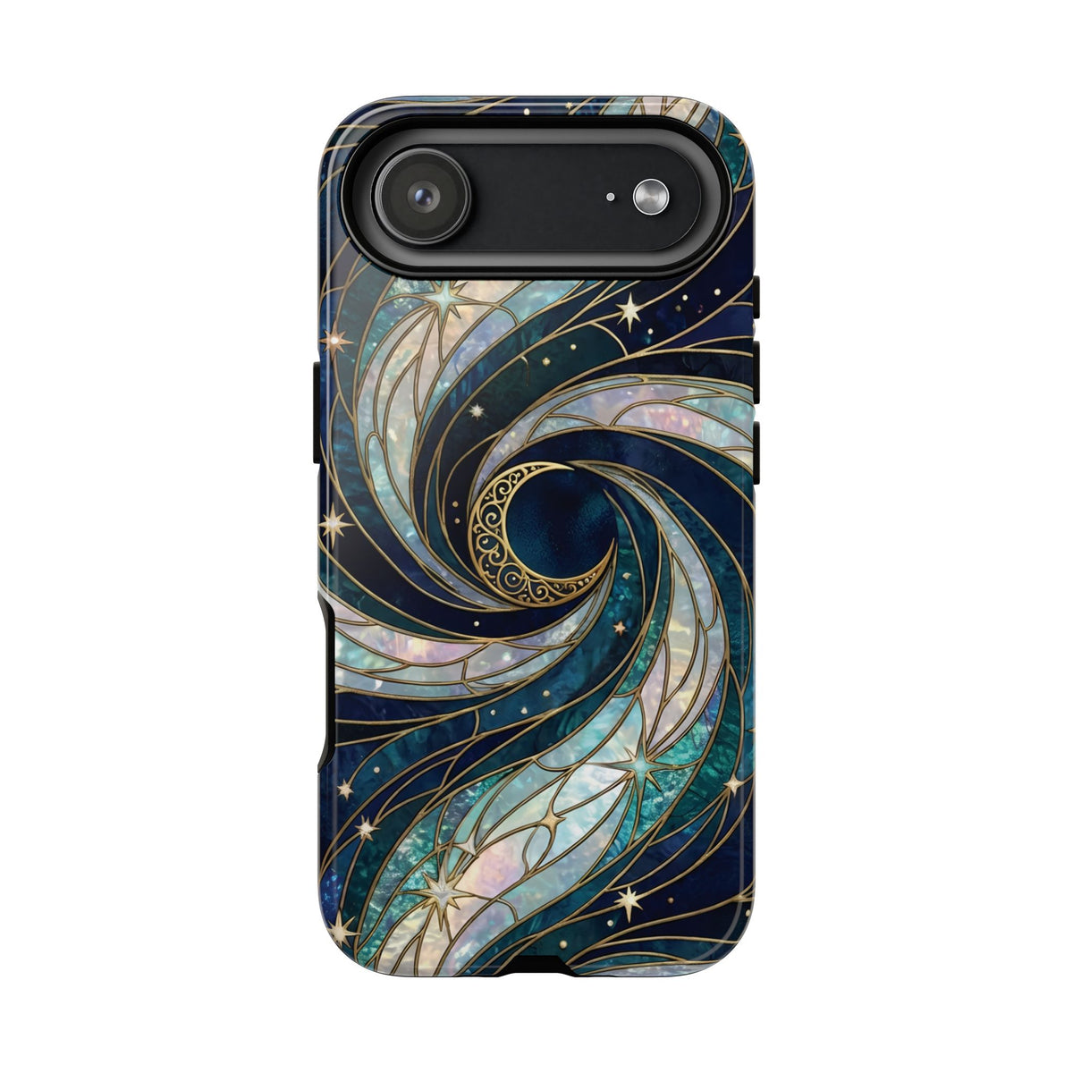 Elegant Navy & Teal Celestial Swirl Phone Case