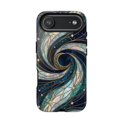 Elegant Navy & Teal Celestial Swirl Phone Case