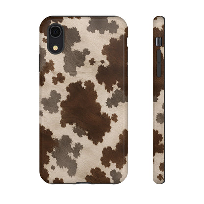 Stylish Mocha Cow Print Phone Case