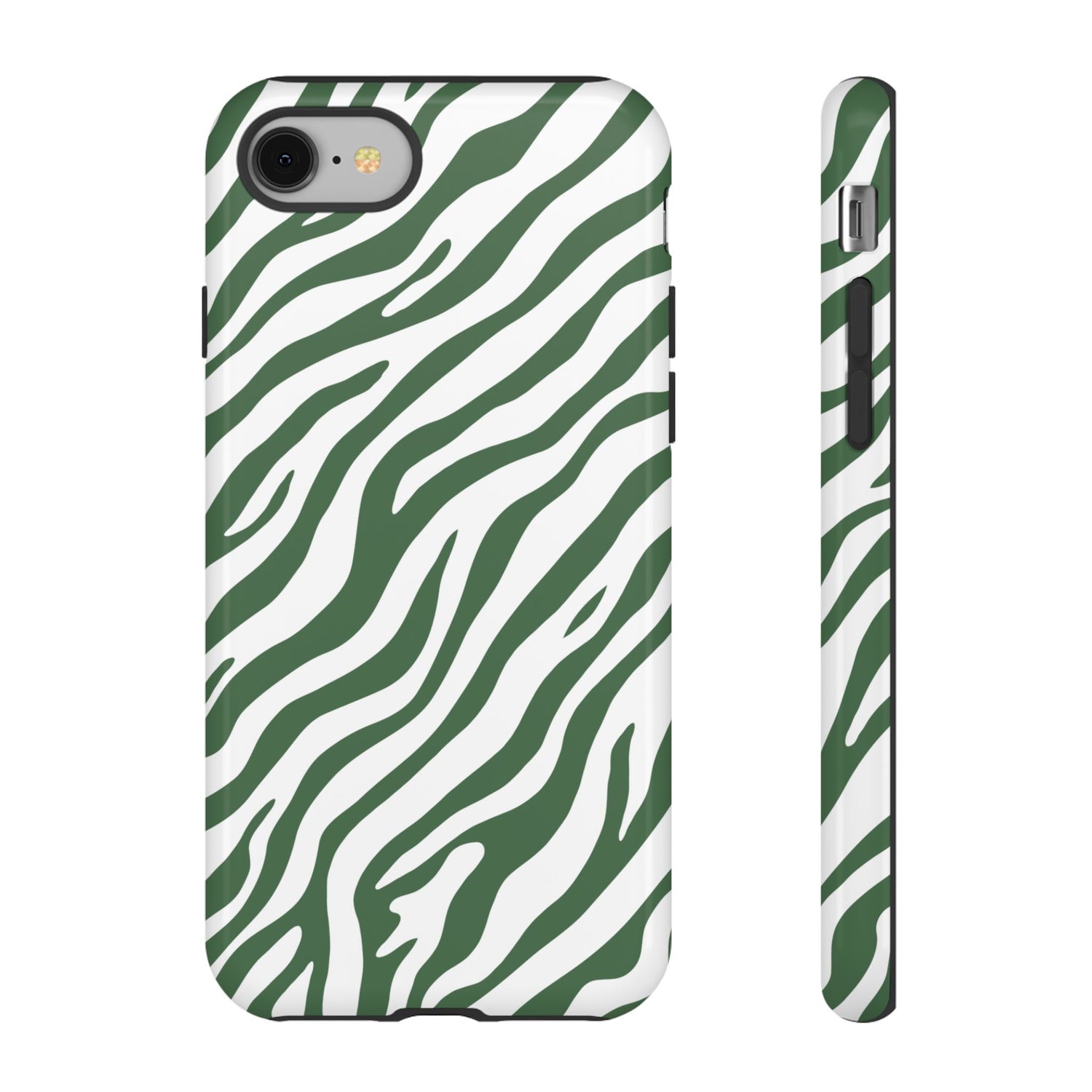 Stylish Sage Zebra Print Phone Case