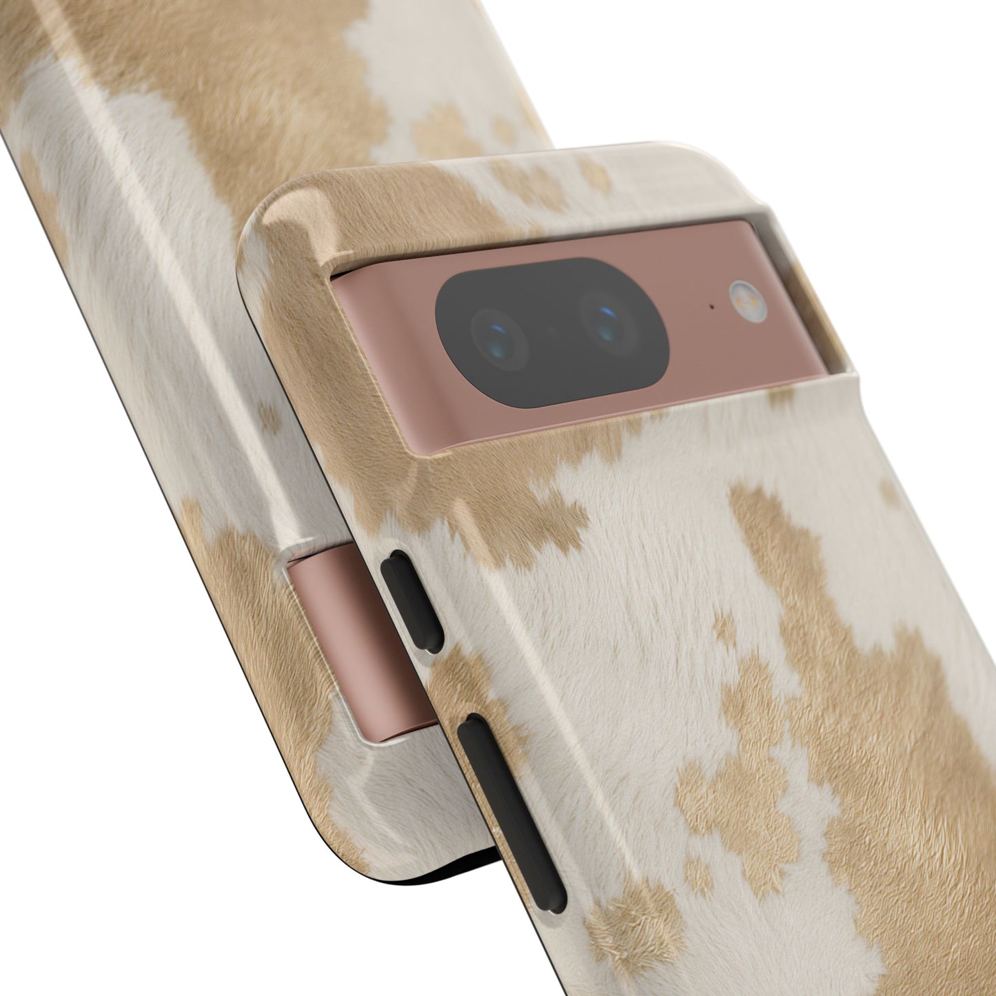 Elegant Champagne Cow Print Phone Case