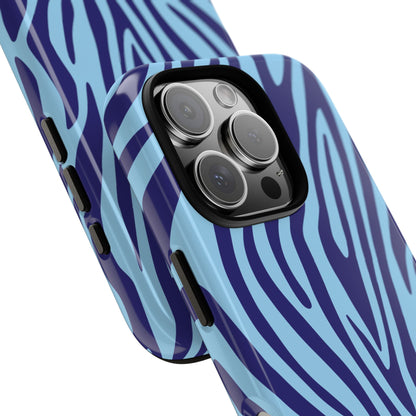 Boutique Sky Blue Tiger Print Phone Case