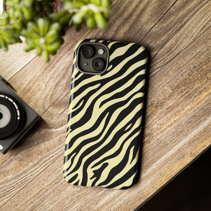 Stylish Neutral Zebra Print Phone Case