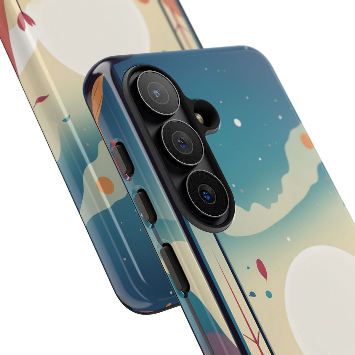 Stylised Cat & Moon Design Phone Case - Multicolor Phone Case