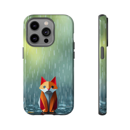 iPhone 14 Pro / Glossy Phone Case - Origami ’Soggy Fox’ Design Phone Case