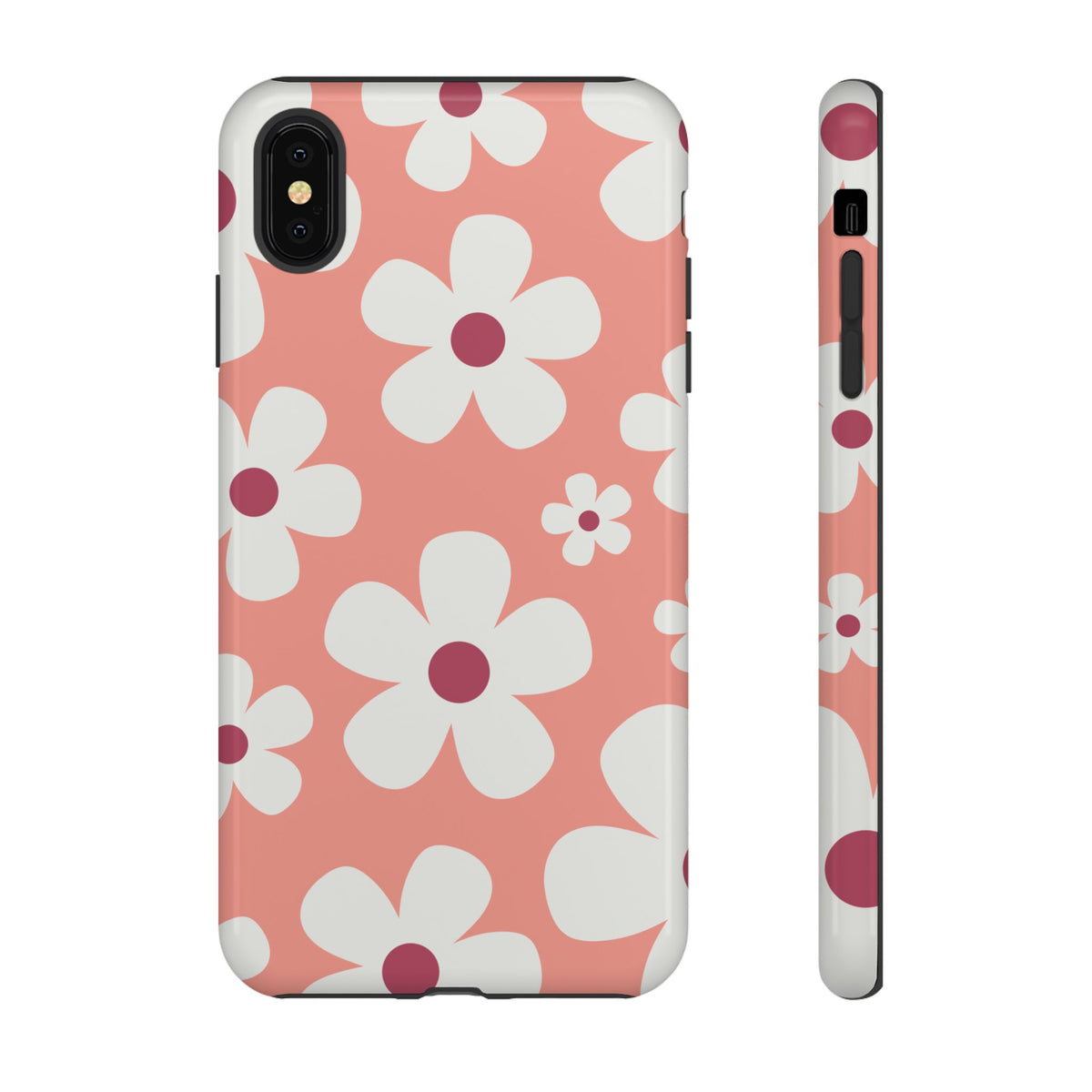 Cute Pink Daisy Pattern #2 Phone Case - Pink Phone Case - iPhone XS MAX / Glossy