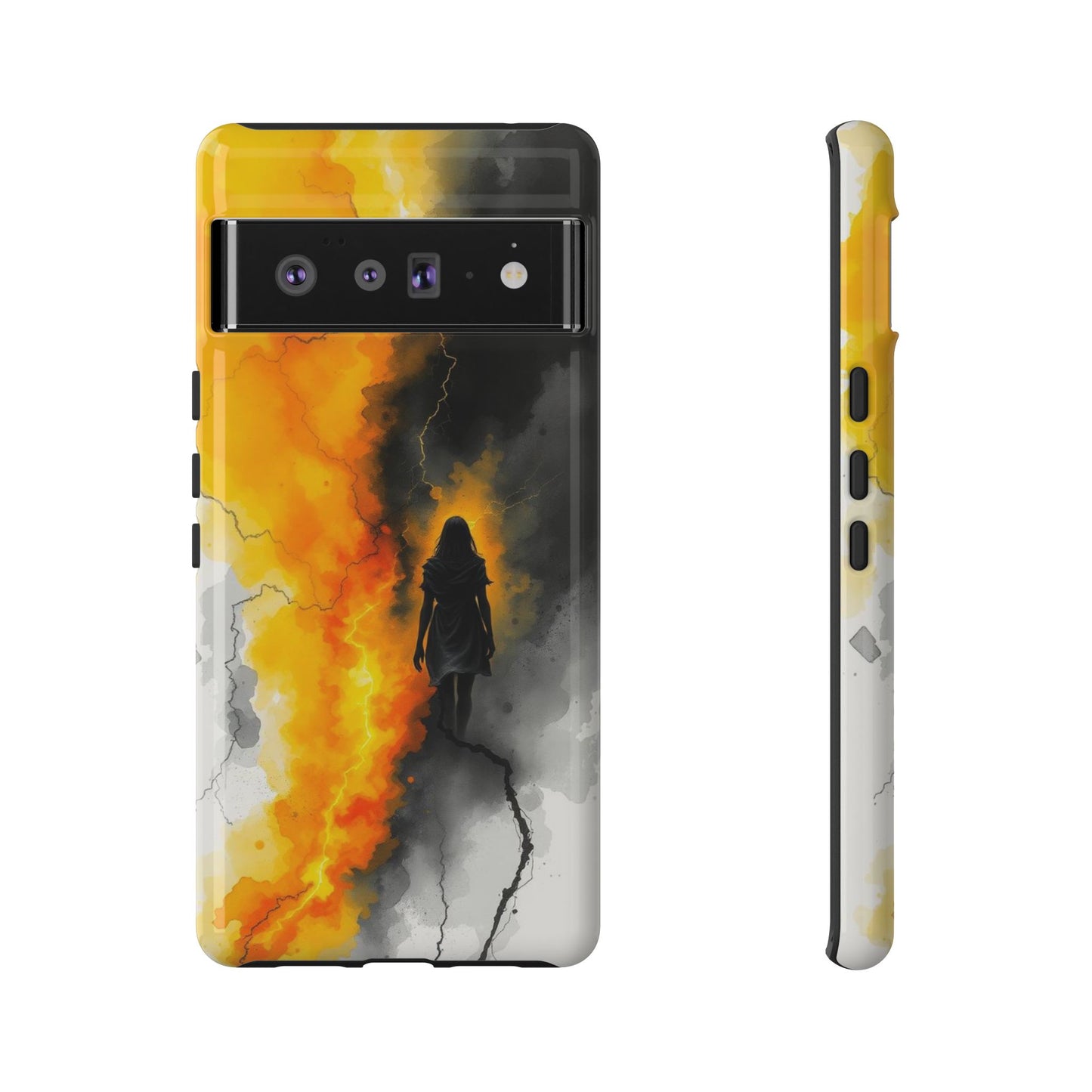 Google Pixel 6 Pro / Glossy Phone Case - Watercolour Gothic Silhouette of a Woman Phone Case